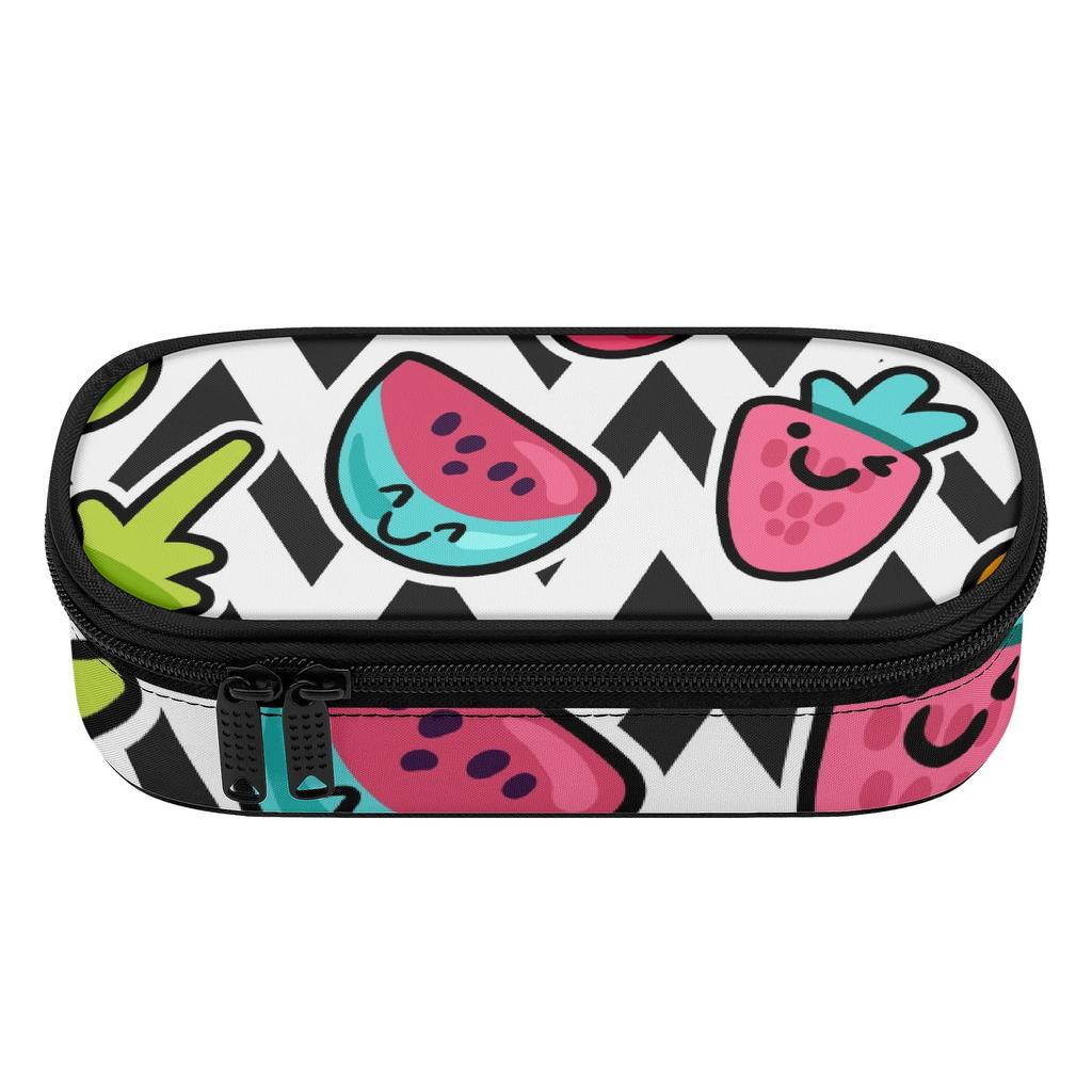 Pencil Case Zip Around Closure Spacious Storage 300D Polyester with Mesh Pocket Removable Divider and Pen Slots for Boys Girls