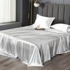 Yousheng Glossy Satin Sheets Solid Color Bed Sheet with 2 Pillowcases Cooling Wrinkle-Free Silky Smooth Sheets for Most Bed Sizes