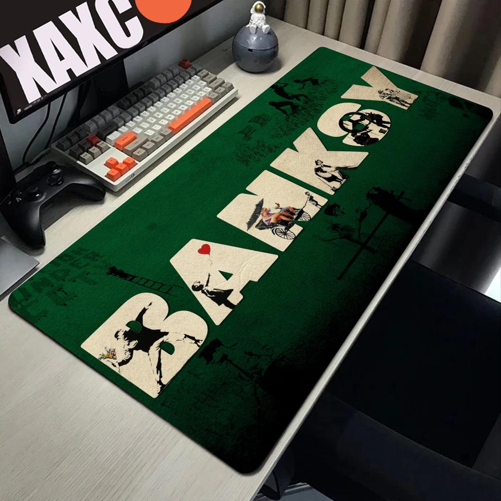Graffiti Art Banksy S Mouse Pad Large Desk Mat Keyboard Ergonomic Office Rubber Game PC Non-slip Anti-fray Home Custom Best Pric