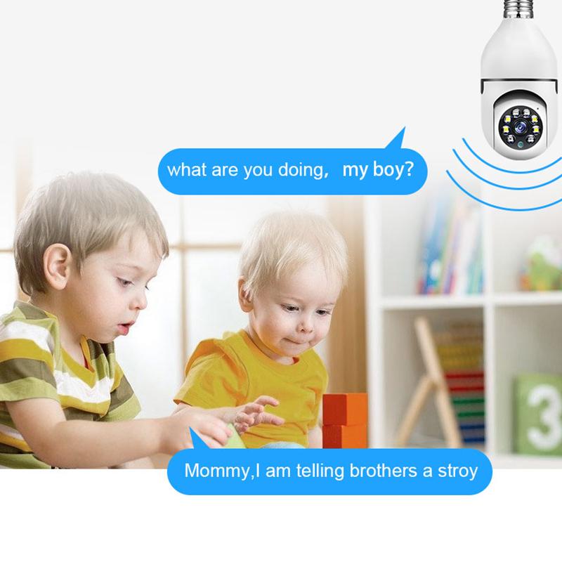 Антивандальная камера безопасности в виде лампочки, Беспроводной WiFi-монитор для улицы/помещения с ночным видением, аудио, IP-камера