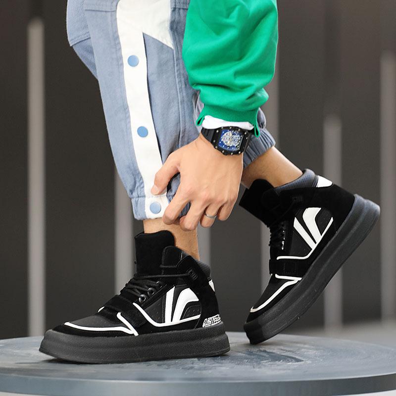 Красные зимние мужские высокие кроссовки Модные спортивные кеды для скейтборда Мужские удобные дизайнерские туфли на платформе Мужские zapatillas hombre