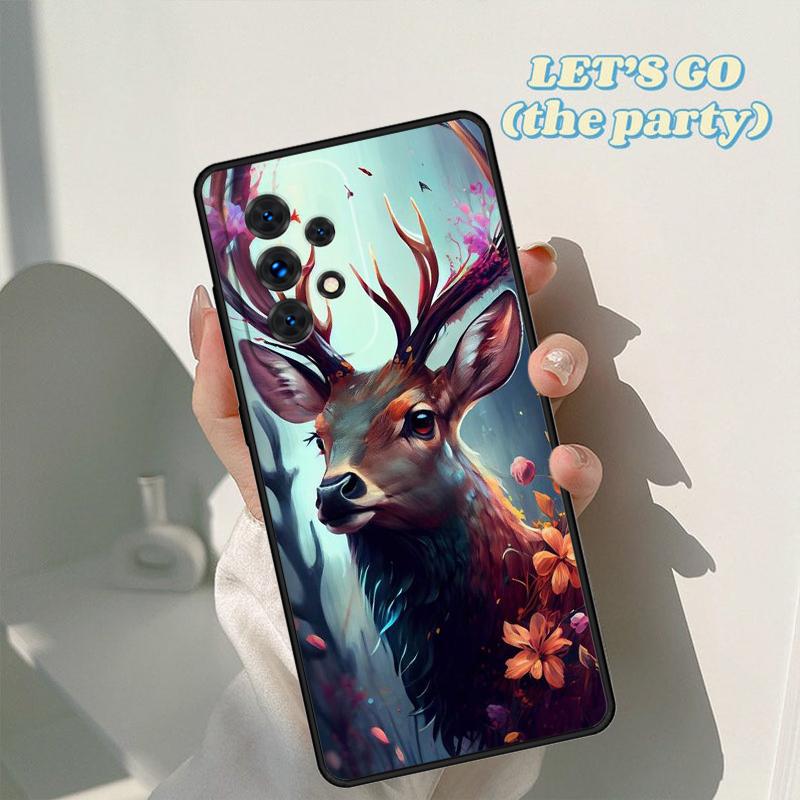 Чехол для телефона с рисунком животного Олень Для Samsung Galaxy A42 A31 A40 A51 A71 A32 A80 A91 A52 A72 A73 A20e A21S A50 A70 A11 A12 Чехол