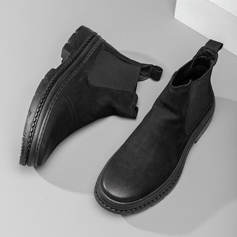 Мужские кроссовки с высоким верхом Корейская версия трендовые повседневные кожаные ботинки Гаобан Мартин мужские полусапоги зимние хлопковые ботинки мужские