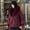 Winter Large Fur Collar Fashionable and Versatile Women's Short Thick Warm Windproof Jacket
