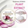3pcs Onion and Biotin Shampoo Soap - 60g, Suitable for All Hair Types, Moisturizing and Smoothing, Rich in Rosemary Extract