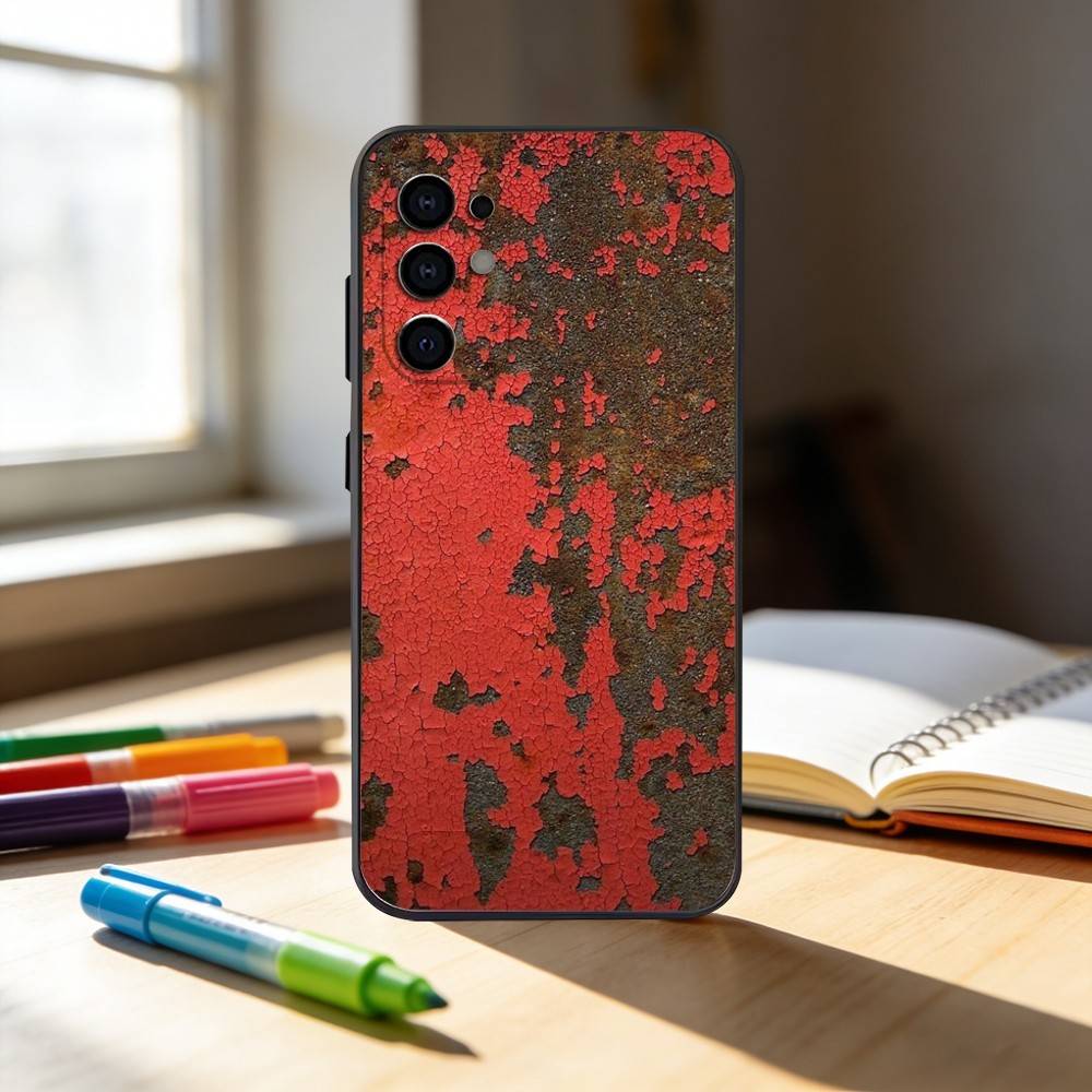 Ретро Ржавый D-Дизайн Чехол для Телефона Для Samsung S25,S24,S21,S22,S23,S30,Ultra,S20,Plus,Fe,Note,10,9,5G Черная Крышка