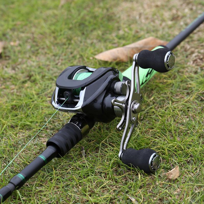 Комбинированные катушки для кастинговой удочки, 4-секционная удочка Baitcaster 2,1 м/2,4 м и кастинговая рыболовная катушка 17+1BB