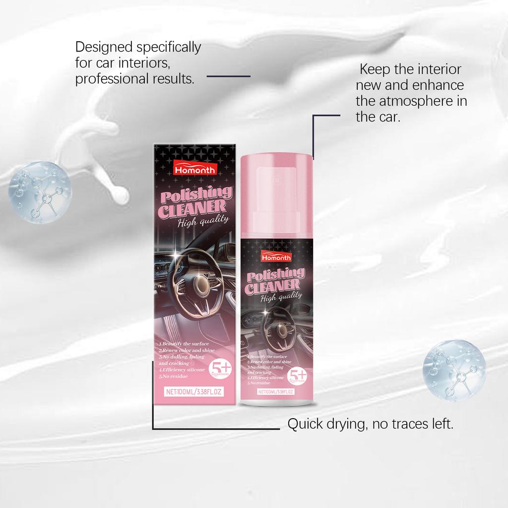 100ml Auto Interior Polish Car Shine Cleaner Interior Detailer Spray Protective Color Fading Repair Car Care Detailing Spray