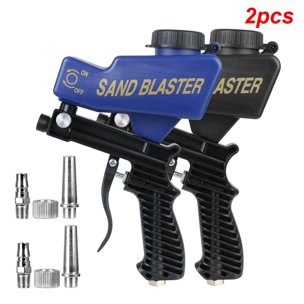 Rust Blasting Device Gravity Sandblasting Gun Pneumatic Sandblasting Set Adjustable Blasting Machine Pneumatic Blasting Gun Set