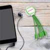 Светящийся кабель-брелок 3-в-1 для Android и Type-C