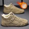 Winter Plush Thick Shoes Men's Korean Version Trendy Versatile Anti Slip Thick Warm Cotton Shoes Workwear Shoes