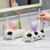 Waterproof Dog Shaped Toothbrush Holder Ceramic Electric Toothbrush Holder  Washstand
