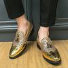 Весенние мужские туфли с кисточками, удобные повседневные туфли для ночного клуба, лоферы, мужская обувь, мужские кожаные туфли с золотыми блоками и цветовыми сочетаниями