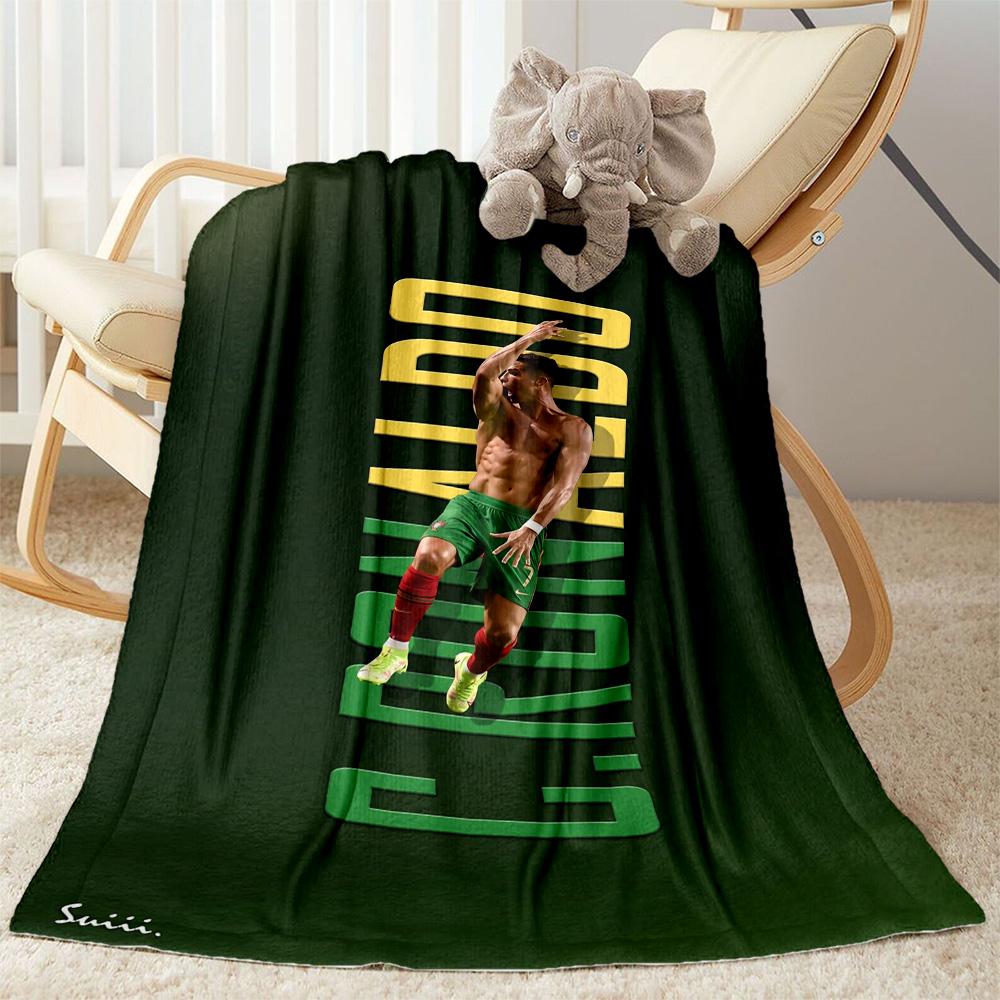 Ronaldo's Legacy Football Blanket Soft & Cozy Perfect for Sofa Chair Office for All Occasions Warmthful Decor