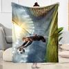 Soccer Player Action Blanket Soft & Cozy Perfect for Office Sofa Office Chair for All Occasions Modern Perfect Gift for Relatives and Friends