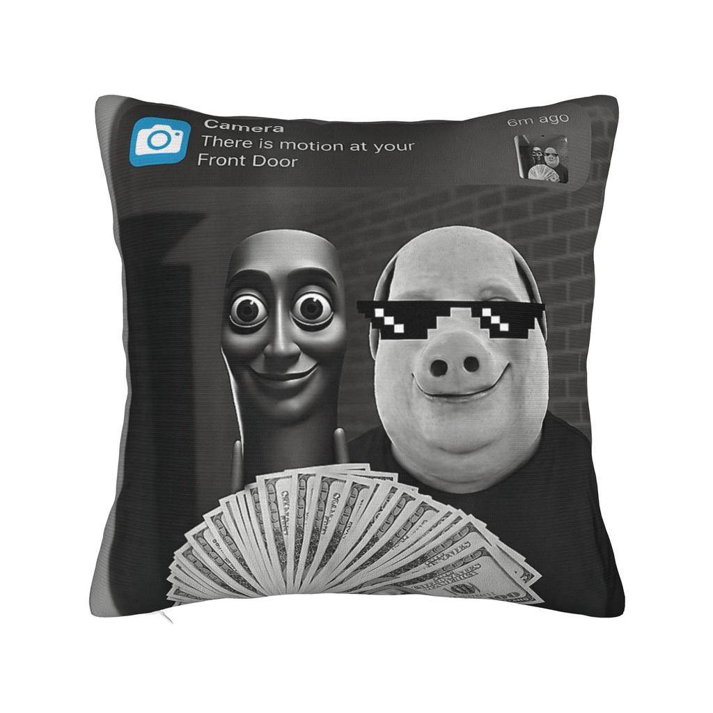 Pillow Case Tung Tung Tung Sahur John Pork Meme Brainrot Design  Pillow Cover For Office Car Home Decor Novelty Pillowcases