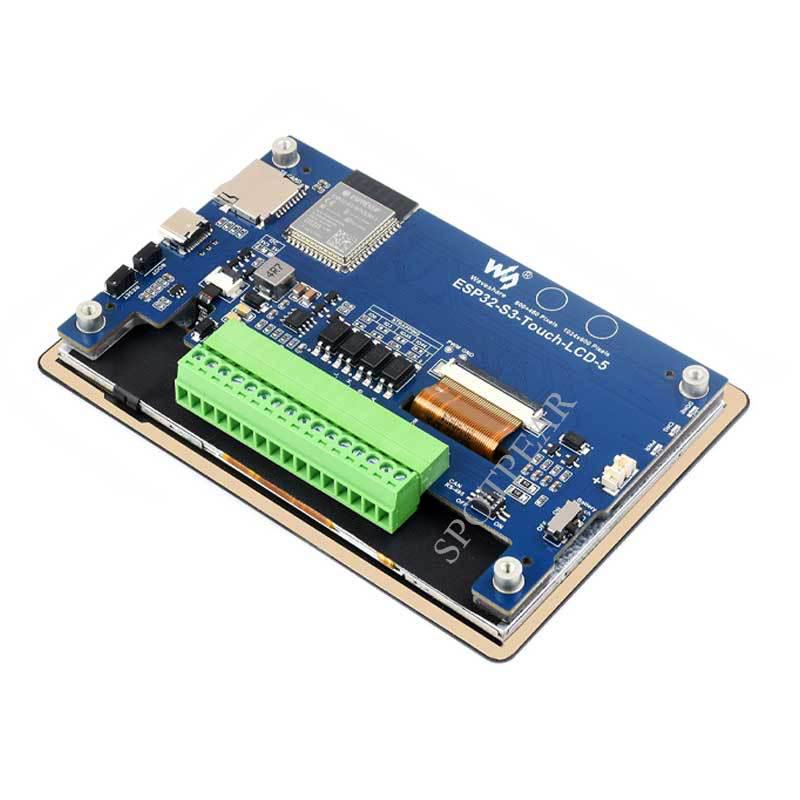 5-дюймовый сенсорный ЖК-дисплей ESP32-S3 с HMI, CAN, RS485, I2C, интерфейсом датчиков и LVGL