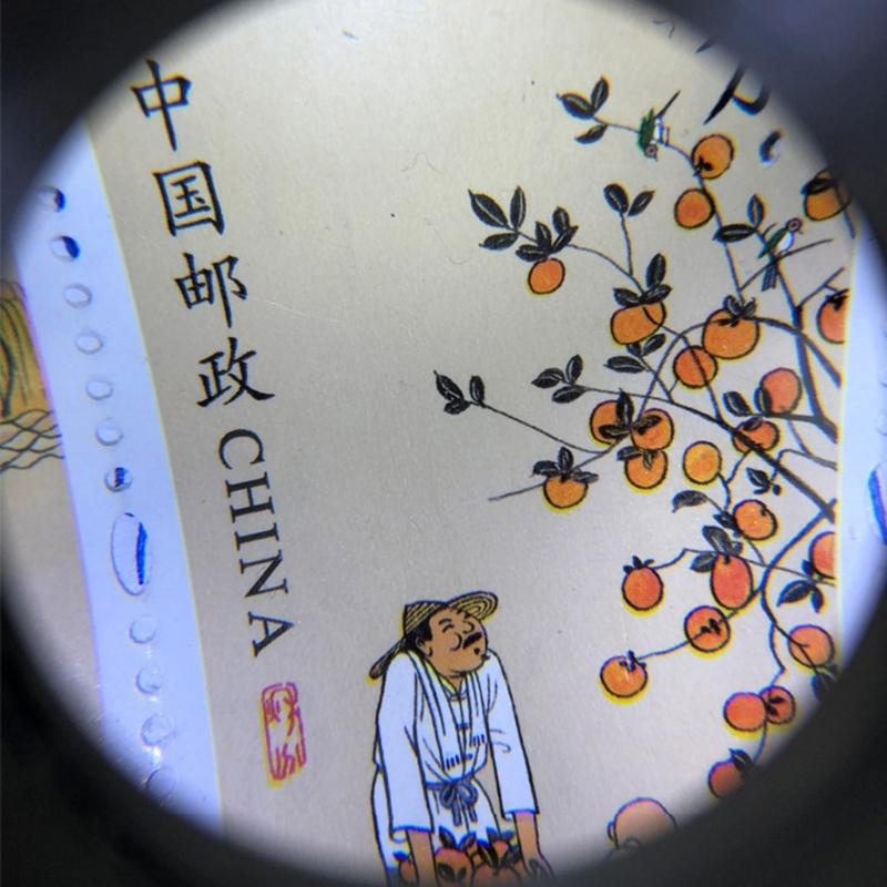 Увеличительное стекло с подсветкой, 30-кратная портативная лупа со светодиодной подсветкой для чтения пожилых людей, проверка ювелирных изделий