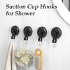 Heavy Duty Suction Cups Hooks 4pcs Waterproof No-Drill Storage Organizer Towel Hanger Bathroom Accessories for Wall Window Glass
