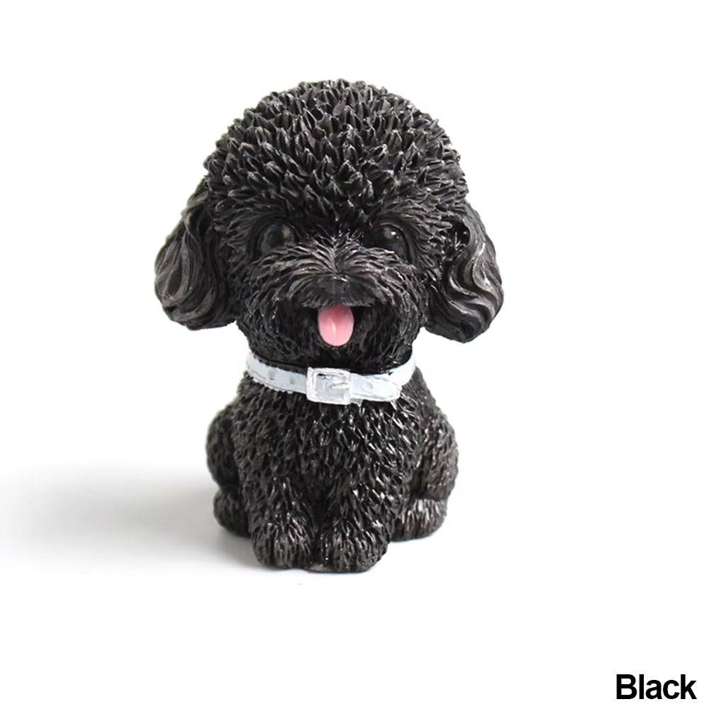 Cute Simulated Dog Figurine Resin Dog Ornament Car Accessories Dog Animal Model Garden Decoration