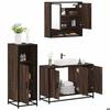 VidaXL Ensemble De Meubles De Salle De Bain 3 Pcs Chêne Marron, Armoire De Salle De Bain, Placard De Salle De Bain, Meuble 3300984