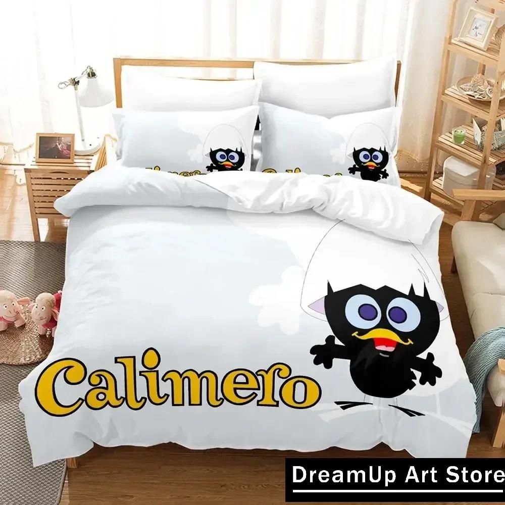 Модный мультяшный милый набор постельного белья Calimero для 3D-печати, для мальчиков и девочек, размер Twin, Queen, Full, пододеяльник, наволочка, кровать, спальня взрослого