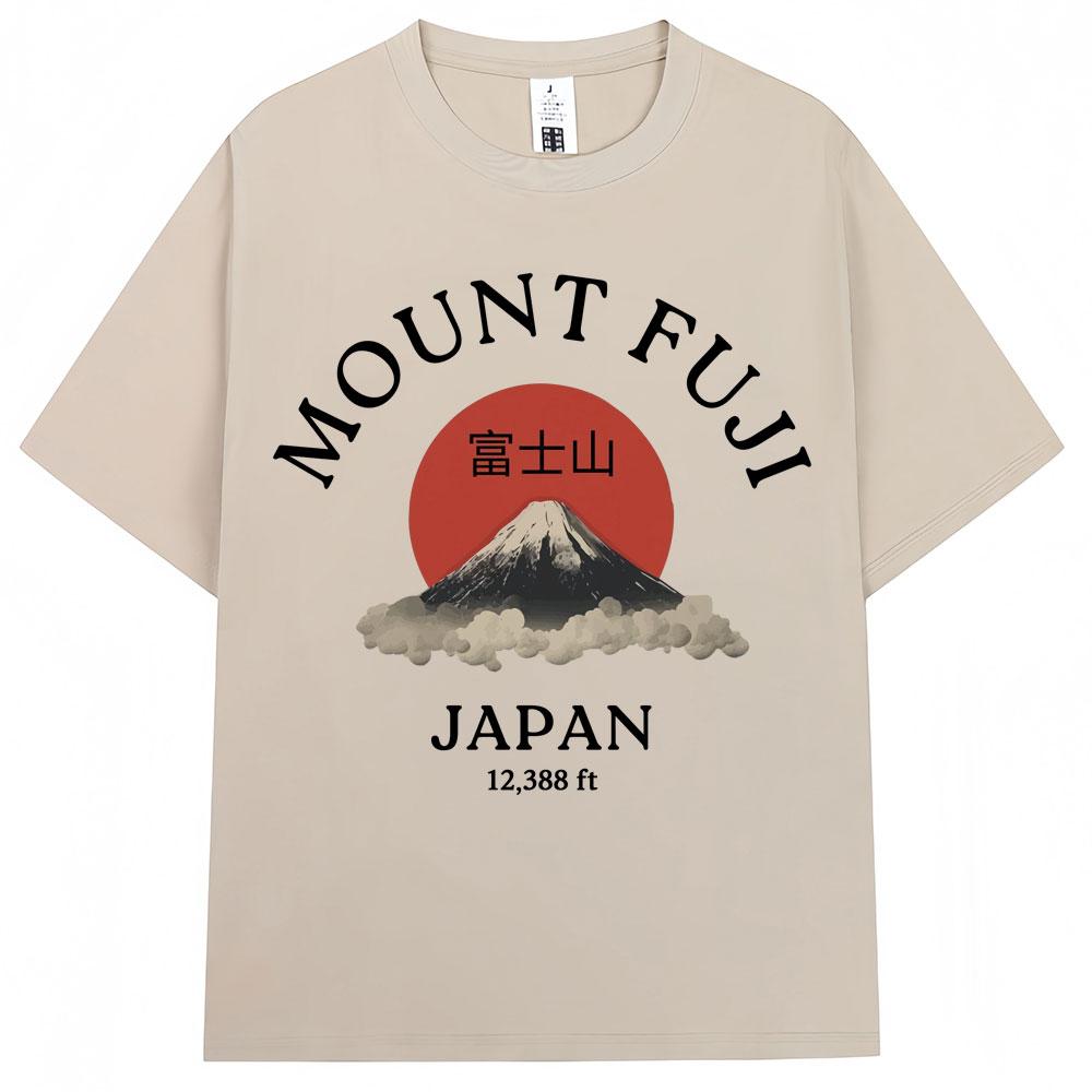 Japanese Style Hokkaido Wave Vintage Tshirt Men Women Harajuku Fashion High Quality T Shirts Oversized Cotton Summer Tee Shirt