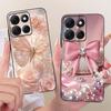 For Motorola Moto G86 Power Cute Flower Butterfly Cat Painted Case For Moto G86 G86Power Black Silicone Soft Phone Cases