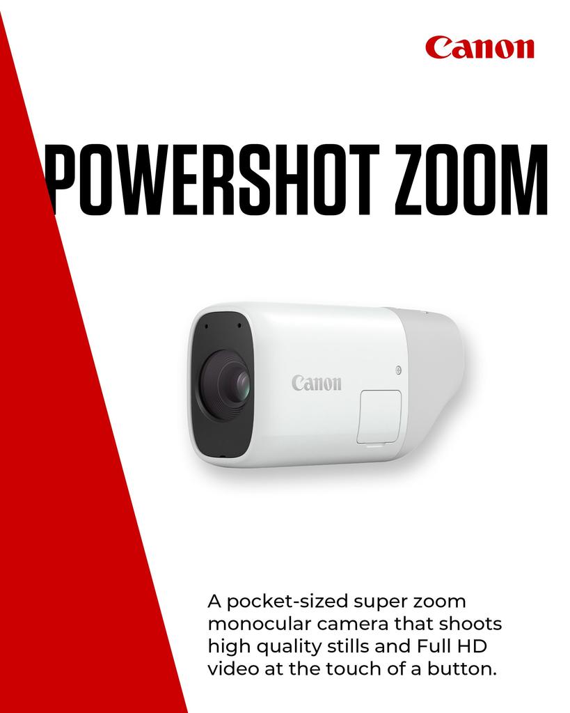 Canon PowerShot ZOOM Compact Digital Camera, Monocular-Style Camera for Photos and Videos, PSZOOM