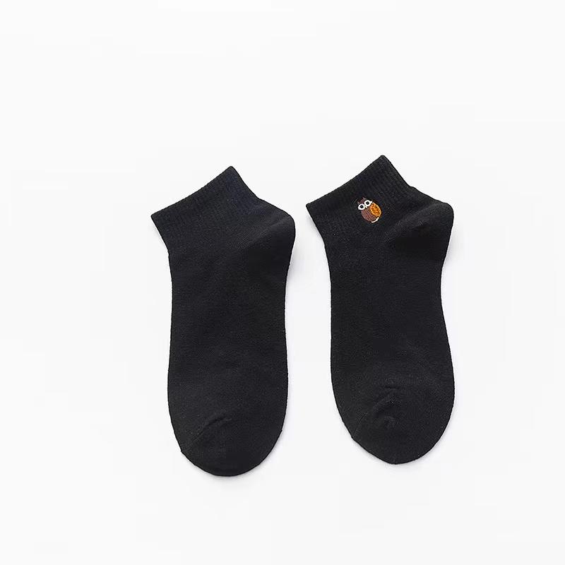 10 пар женских хлопковых носков с вышивкой животных, милые мультяшные узоры, мягкие, удобные, влагоотводящие, дышащие, повседневные носки