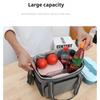 Gray 15L Portable Large Insulated Lunch Bag Shoulder Carry Outdoor Picnic Lunch Bag Waterproof Leak-proof Thickened Handheld