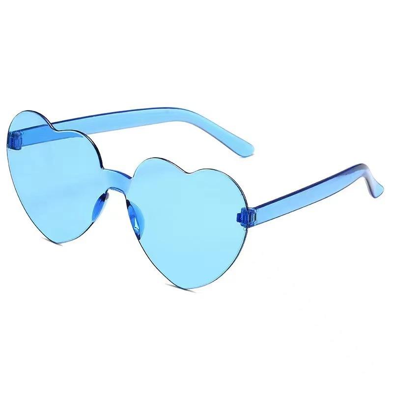 Цельные очки Love Glasses для мужчин и женщин, солнцезащитные очки Jelly Peach Heart, безрамные солнцезащитные очки Heart