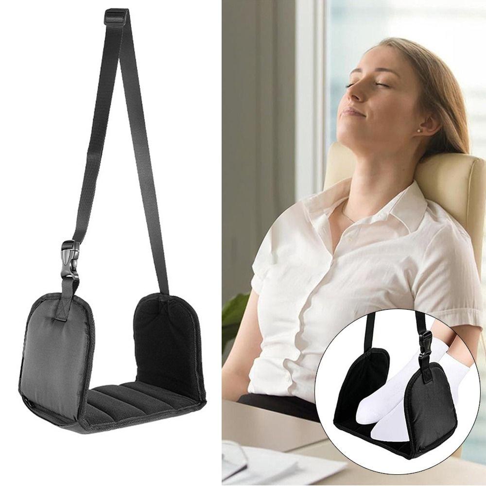 Adjustable Leg Rest Detachable Foot Resting Hammock Comfortable Airplane Foot Hammock Office