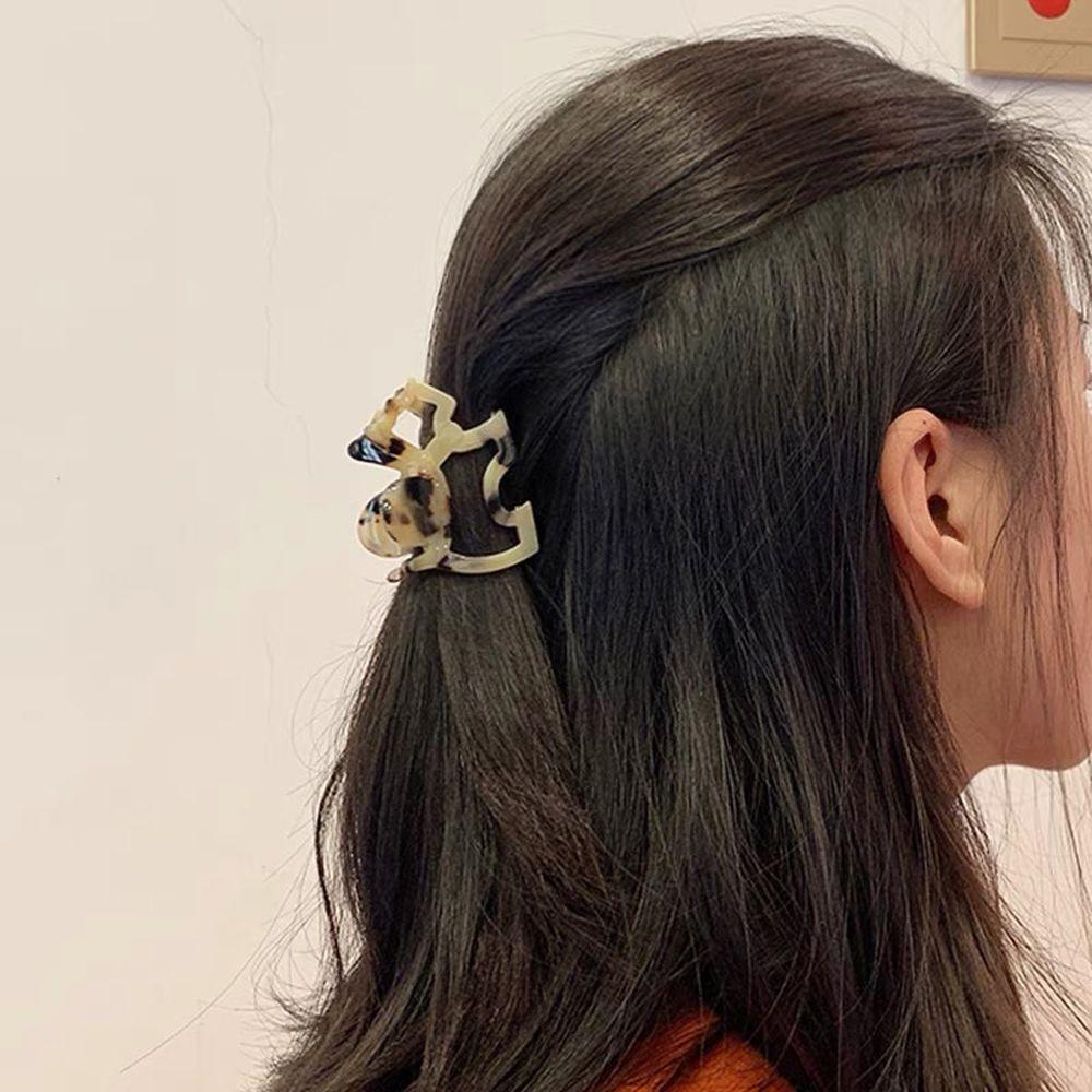Fashion Design Women Hair Accessories Dog Hollow Hair Claw Animal Barrettes Korean Style Hair Clip