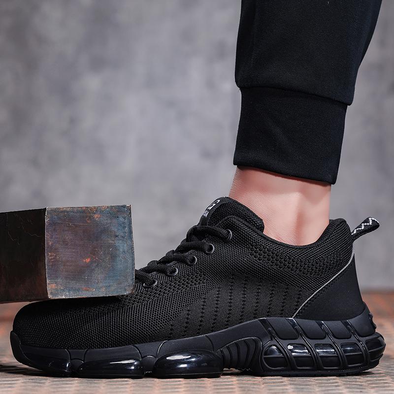 Мужская защитная обувь, мужские ботинки со стальным носком, противоударная, противопрокольная, сверхлегкая, прочная, мягкая, уличная, промышленная рабочая обувь