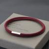Новый красный браслет женский двухслойный миланский канат из нержавеющей стали магнитная застежка спортивный браслет мужской манжета ювелирные изделия