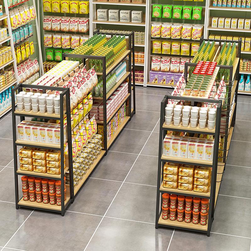 Супермаркет Односторонняя Стойка для Выкладки Продуктов, Напитков, Детских Товаров, Товаров для Беременных и Матерей, и Канцелярских Товаров