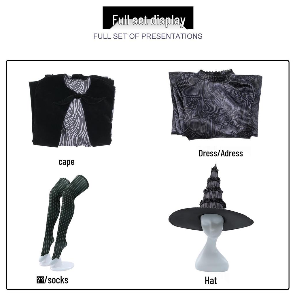 Эльфаба и Глинда Костюм Злой Ведьмы для косплея на Хэллоуин - Волшебное розовое платье и мантия