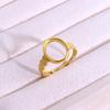 Открытое овальное кольцо из серебра S925 с золотым покрытием и дизайном в виде планки