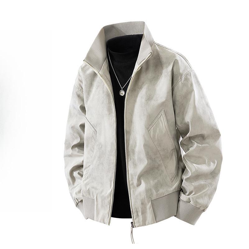 Куртка с воротником-стойкой, мужская, новая, весенне-осенняя, свободная, ветрозащитная, универсальная куртка