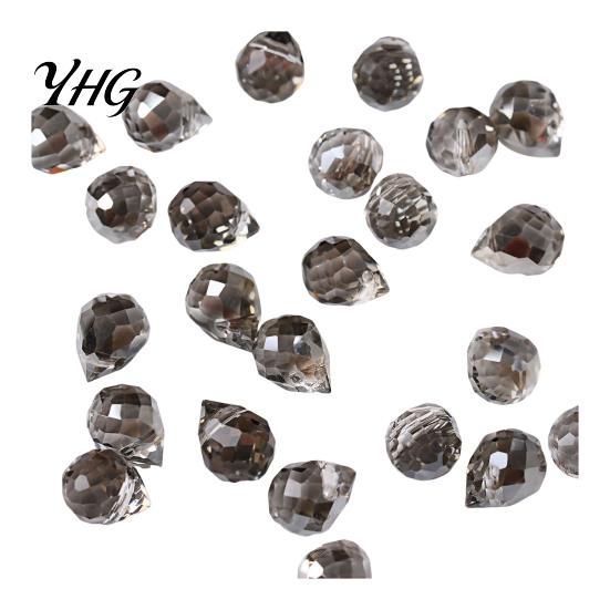 Glass Beads for Jewelry Making Faceted Teardrop Beads, Water Drop Loose Spacer Top Drilled Crystal Vintage Style Sun Catcher, DIY Necklace Bracelet