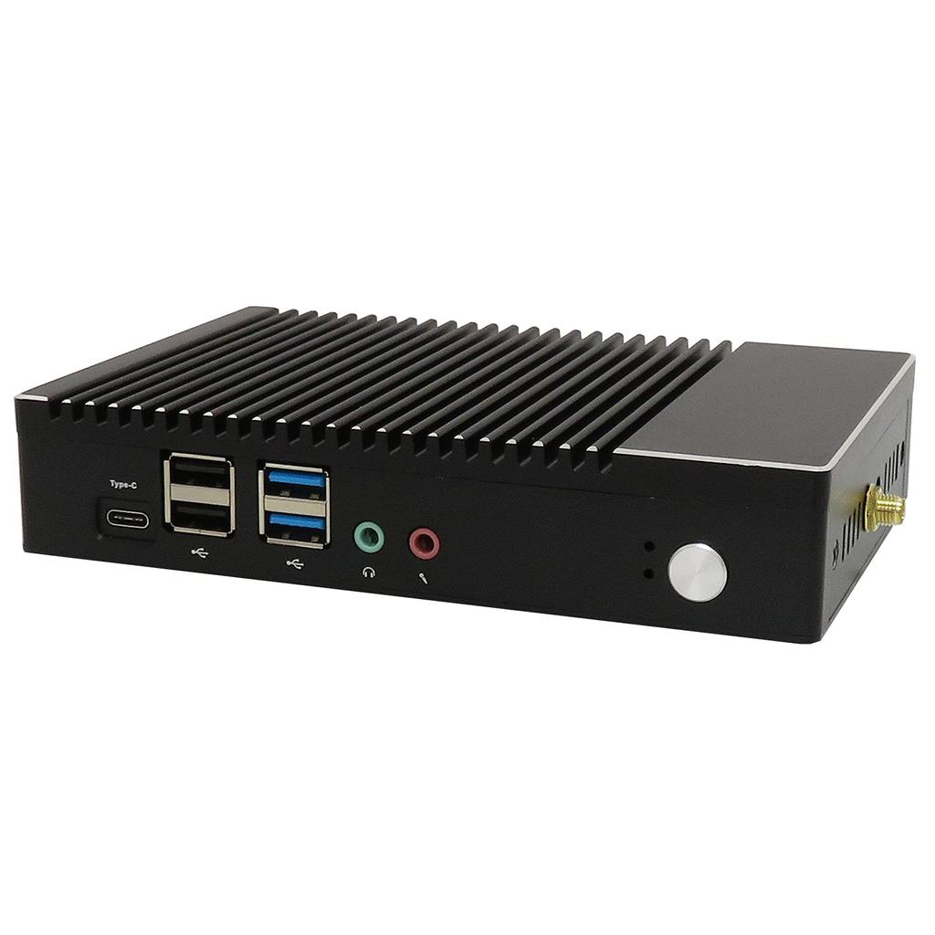 Skynew Fanless Mini PC Почти бесшумный Низкое энергопотребление AMD DDR3 4 ГБ SSD 64 ГБ AMD Radeon HD8250 USB Win10 запускается при включении Маленький ПК M2S A6-1450 / / / /