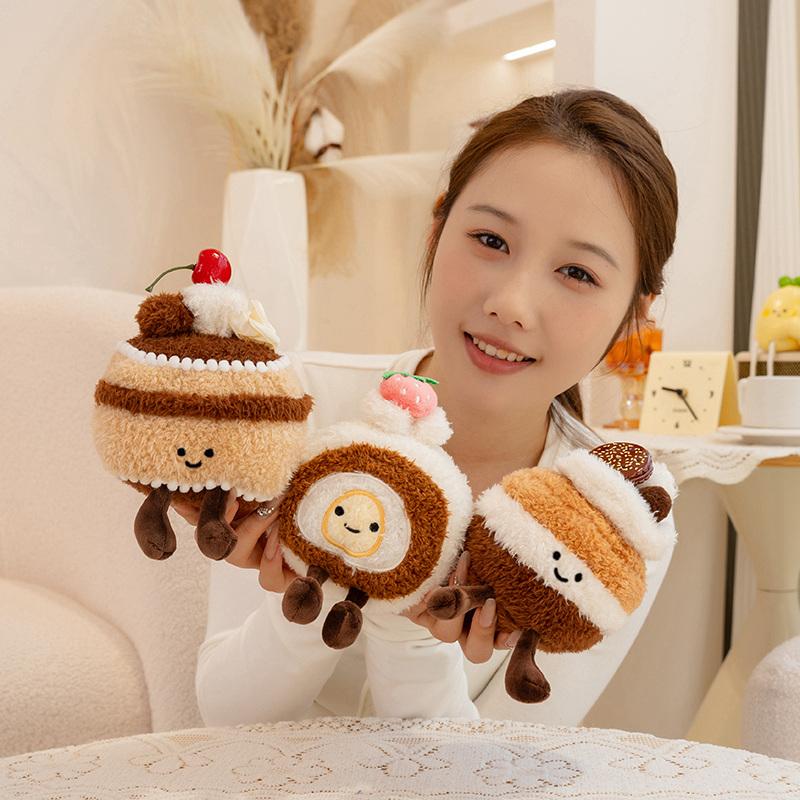 Dessert Plush Doll 8 Styles Cake Cupcake Macaron Pudding Ice Cream Soft Food Plush Kawaii Collectible for Sweet Treat Lovers