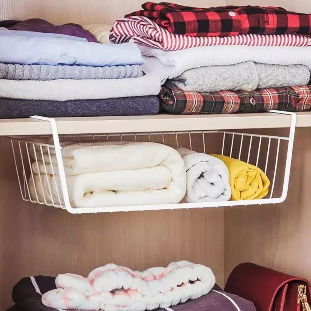 1 шт. Подвесная сетчатая корзина для хранения под столом, шкафчика, органайзер для стола, гардероба