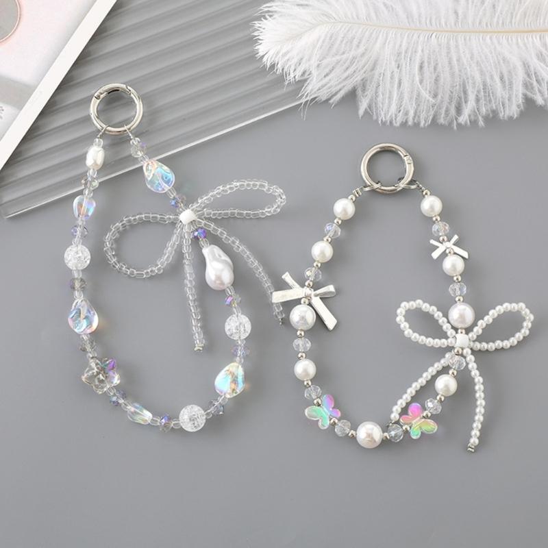 Style Phone Attachment Elegant Phone Pendant Modern Wristband Special Mobile Phone Beaded Pendant for Girl Student