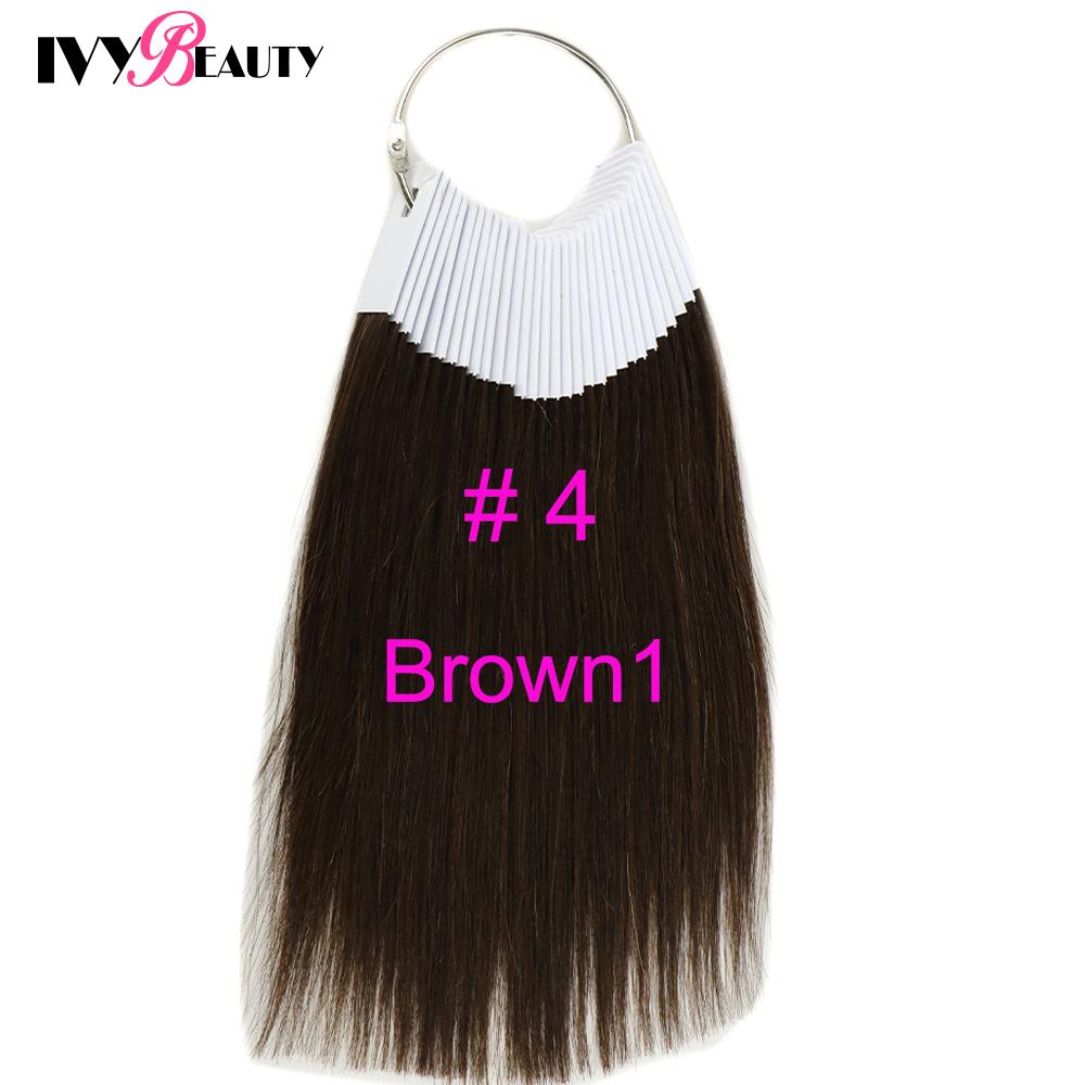 24pcs 8 Colors Mixed Human Hair Color Rings Swatches For Hair Test Hair Colored Strands For Extension Hairdresser Supplies