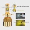 Двухцветные светодиодные фары C6: H7, H8, H11 желтый и белый для модификации дальнего/ближнего света автомобиля