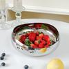 Nordic Style 304 Stainless Steel Fruit Bowl Shaped Salad Plate High-end Coffee Table Living Room Dining Table Housewarming Gift
