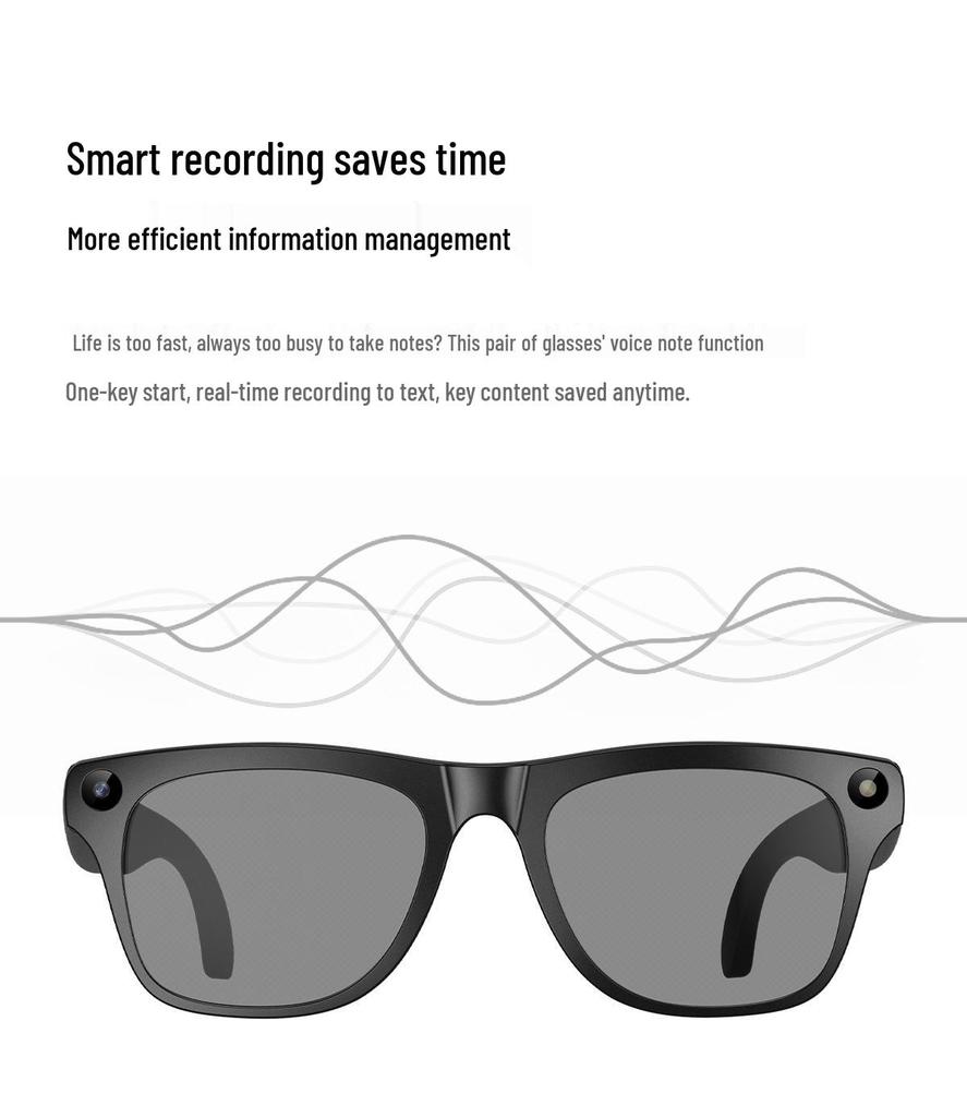 AI Smart Glasses: Voice-Controlled, Color Changing, Translation, Photo & Video Capable