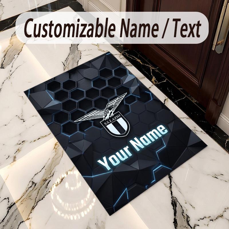 Crystal Velvet Rug Lazio FC Print Custom Name Text Floor Mat Home Decor